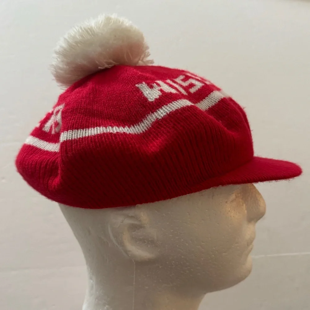 Vintage Wisconsin Badgers Red Knit Hat